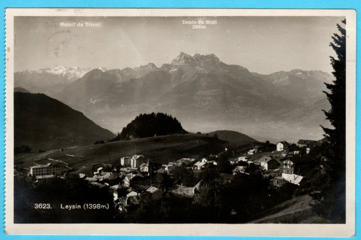 Cartoline postali: Leysin 1927 – Usato da Zürich venduto da Sion2006