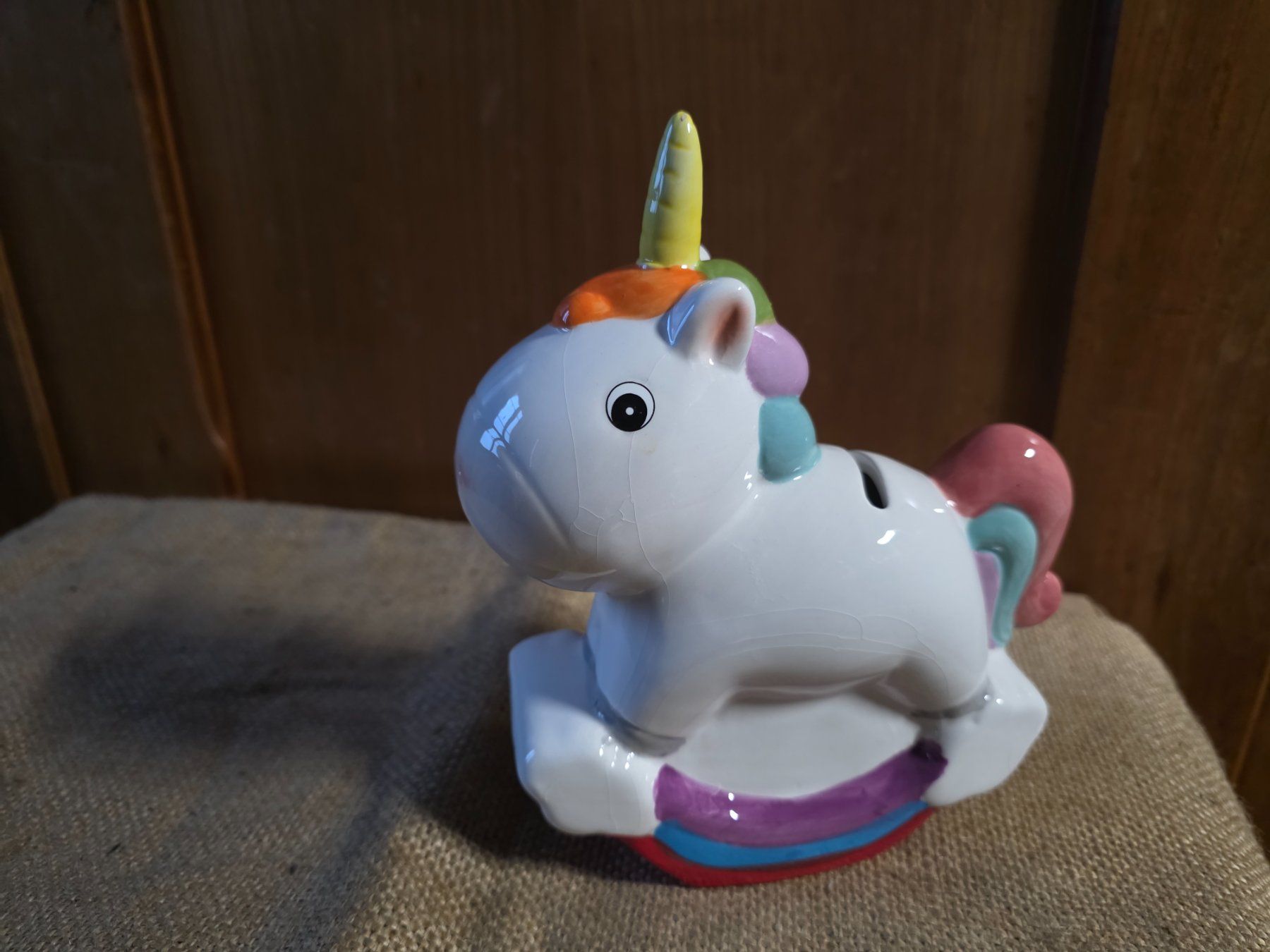 Spardosen: Kinder Sparkasse Kässeli Einhorn Kasse Spar Dose – Neu und originalverpackt aus Walterswil BE von Lonitti