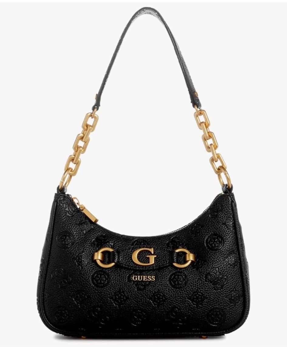 Guess Borse da donna: GUESS - Izzy Peony Top Zip Shoulder Bag Black – Nuovo (secondo la descrizione) da Glattpark(Opfikon) venduto da Stevoooo