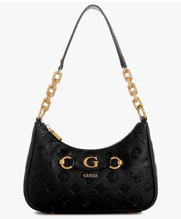 GUESS - Izzy Peony Top Zip Shoulder Bag Black
