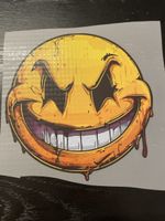 Bügelbild DTF 18x18 Smiley gelb