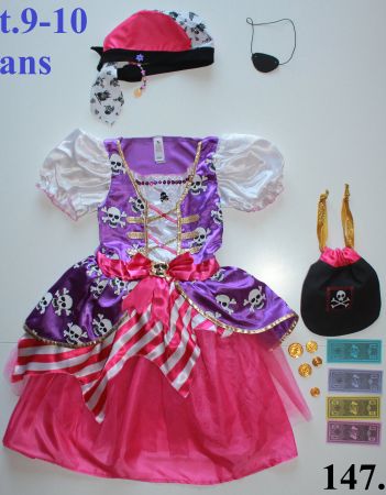 Costume pirate - fille / Pirat t. 9 - 10 ans