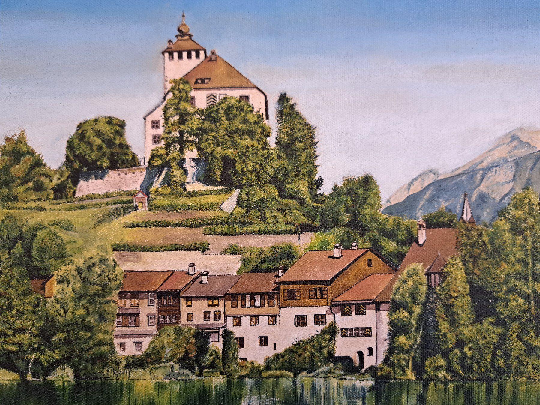 Dipinti: Öl auf Leinwand - Verzauberter See – Nuovo e nell'imballaggio originale da Oberentfelden venduto da jablan_art 3