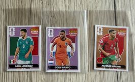 3 Stickers Foot Panini Extra FIFA - Hakimi, Gakpo, Jiménez