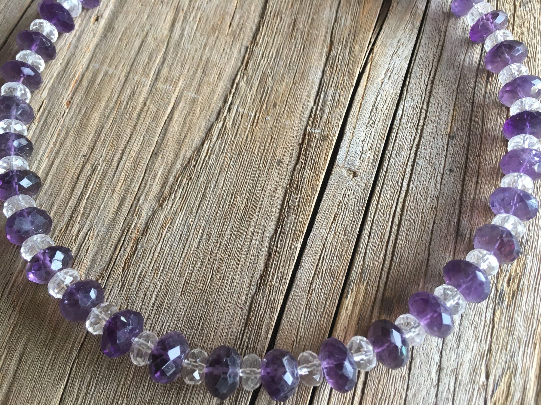 Catenine: TOP22°° AMETHYST/BERGKRISTALL  FACETTIERT  LÄNGE 41cm – Nuovo (secondo la descrizione) da Aesch ZH venduto da LiquidAktion 5