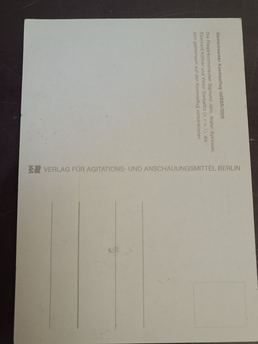 Autografi: Kosmosflug UdSSR/ DDR - handsignierte alte Karte – Usato da Menziken venduto da Artographs 1