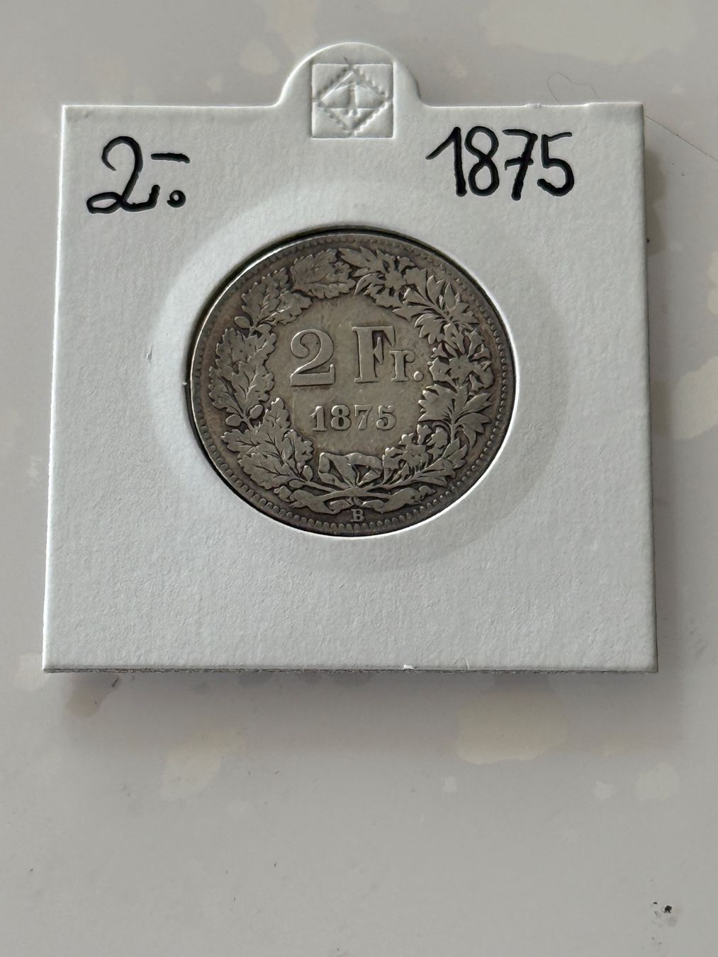 Tutti le monete: 2 Franken 1875  sehr Rar – Usato da Wallisellen venduto da SWISS_SILVER1