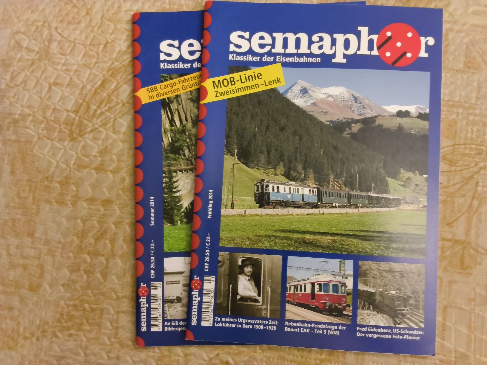 Riviste & Magazine: 2er Set Eisenbahn-Hefte Semaphor 2014 Frühling/Sommer – Usato da Hallau venduto da histoiremerveilleuse