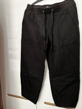 Leinenhose Damen 40 schwarz