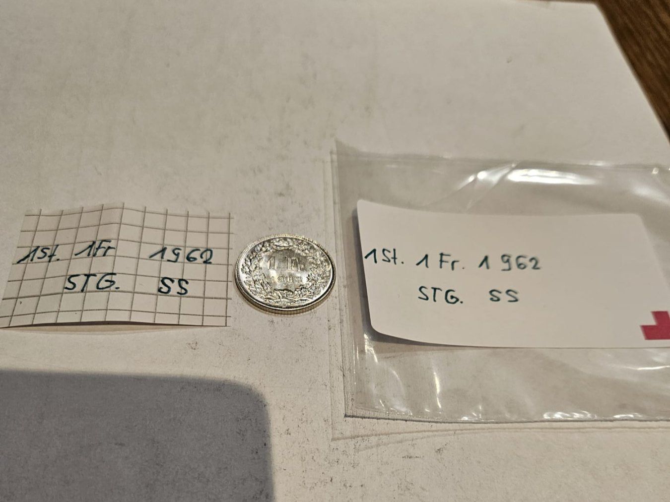 Tutti le monete: Einfränkler von 1962 ss – Usato da Grächen venduto da Hel7890