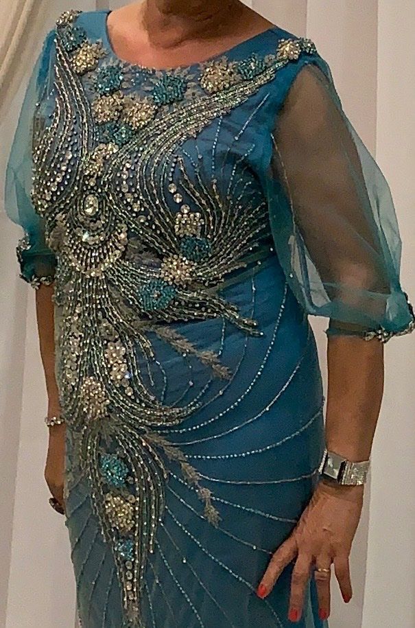 Vestiti: Fest Kleid / Grösse 40 mit Kristallsteinen – Usato da Biel/Bienne venduto da Katja01112 1