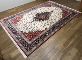 3x2m signierter GHOM Seidenteppich - handgeknüpft Unikat