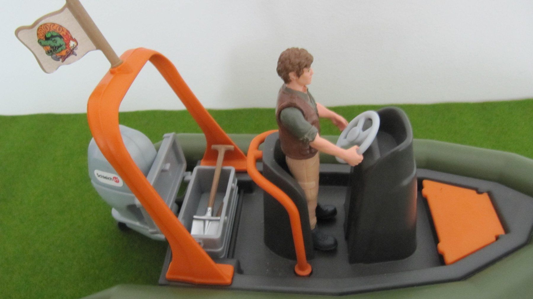 Schleich Spielzeuge: Schleich Schlauchboot mit Ranger und Krokodil – Gebraucht aus Brunnen von Kiwiland1 3