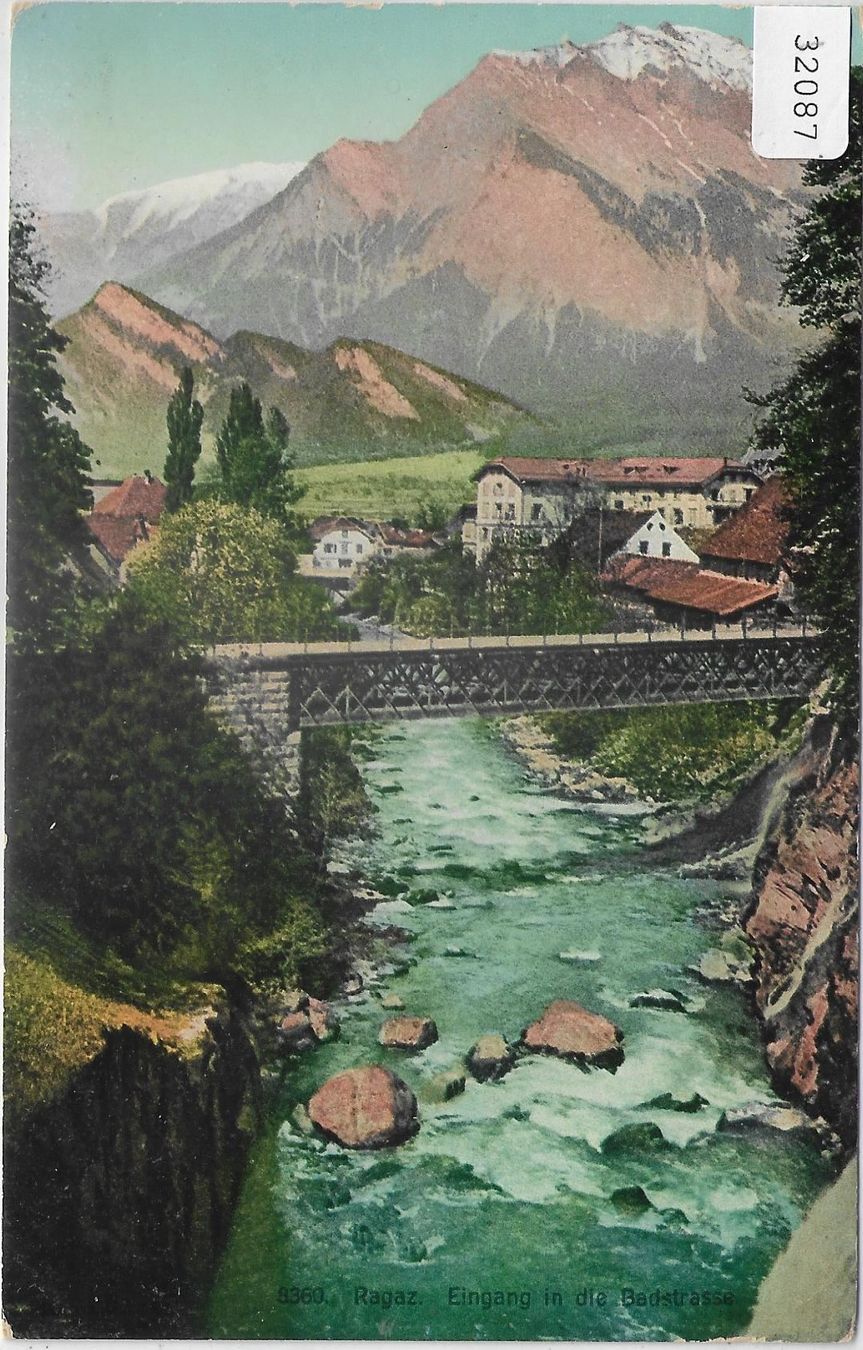 Cartoline postali: Bad Ragaz - Eingang in die Badstrasse – Usato da Ettingen venduto da Kartenplanet