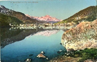 Cartoline postali: St. Moritz mit Piz della Margna – Usato da Ottikon b.Kemptth. venduto da Neptun1974