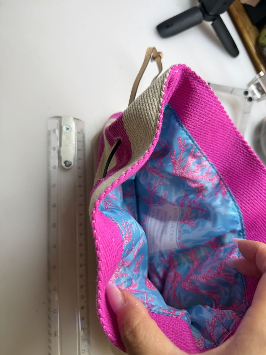 Borse: Estee Lauder Tasche gestreift pink/beige mit Seestern – Nuovo e nell'imballaggio originale da Chur venduto da Madeys 2