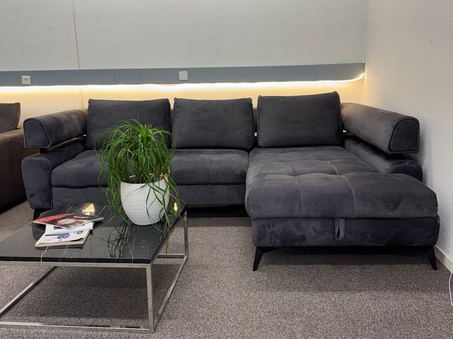 Sofas: Ecksofa Dunkel Grau mit Bettfunktion – Gebraucht aus Fehraltorf von Sofalab.swiss