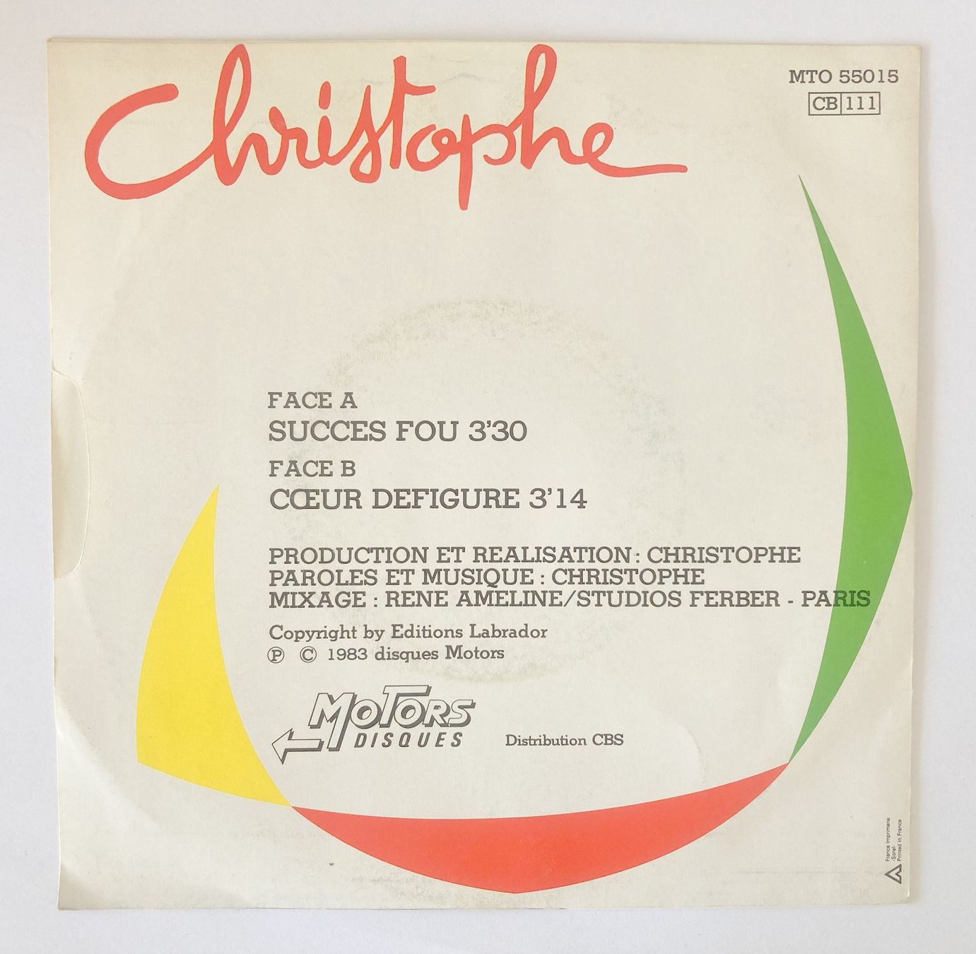 Dischi in vinile: CHRISTOPHE - SUCCES FOU – Usato da Bottens venduto da hotter-than-hell 1