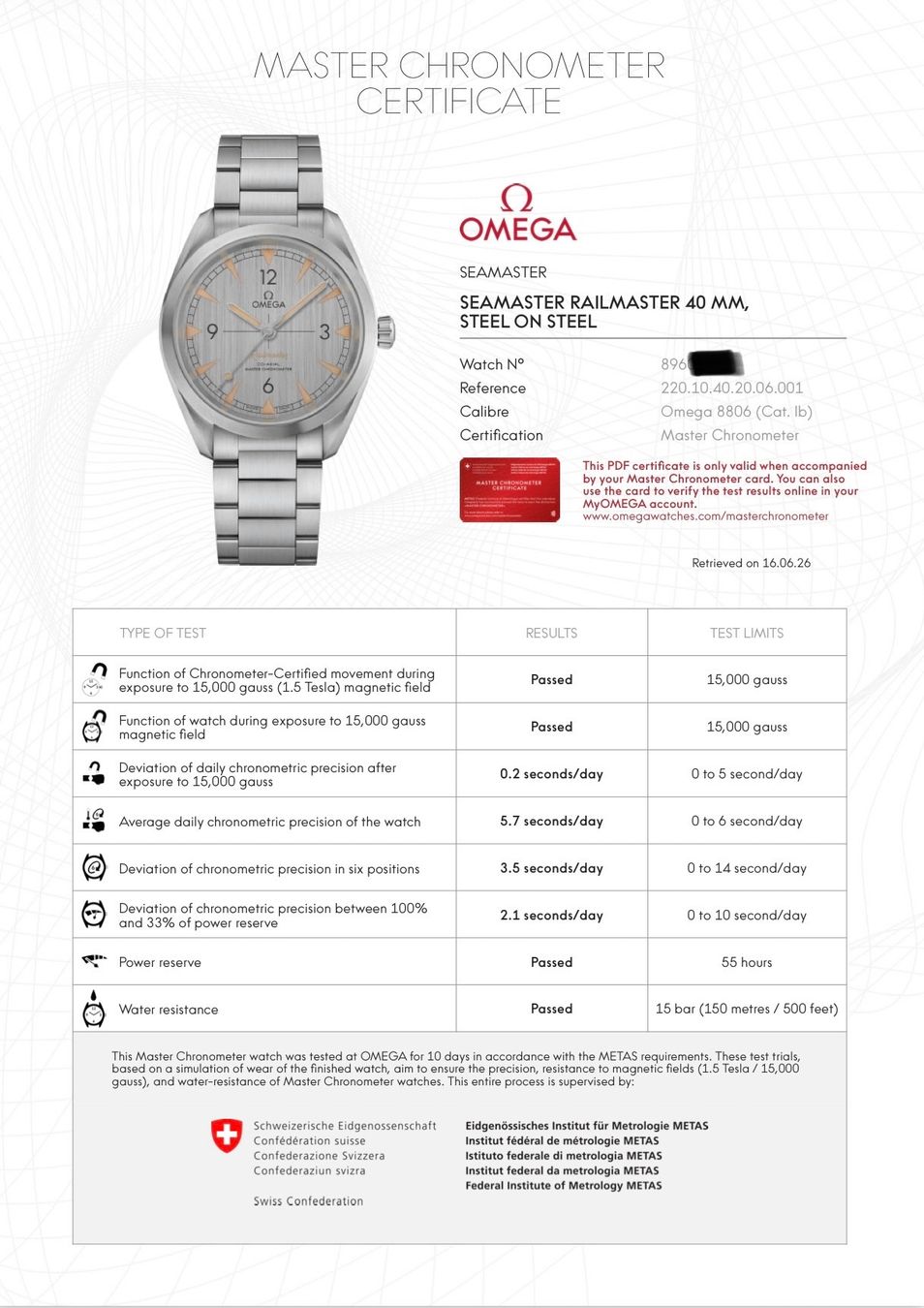 Omega Orologi: OMEGA Seamaster Railmaster Top Zustand – Usato da Birsfelden venduto da Mynos 4