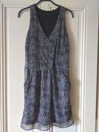 IKKS : Robe 100% soie, bel imprimé 36