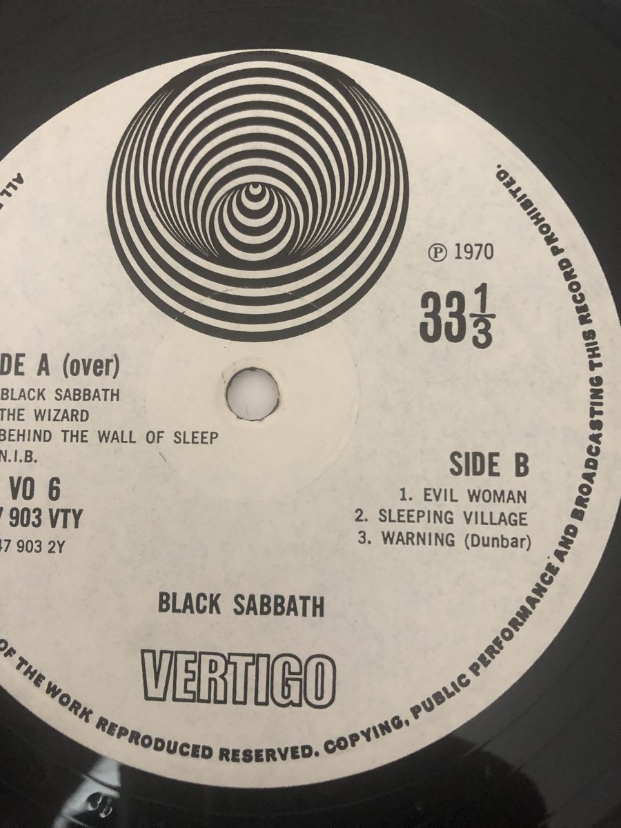 Dischi in vinile: Vinyle black sabbat original vertigo UK – Usato da petit lancy venduto da FerreiraLuis 4
