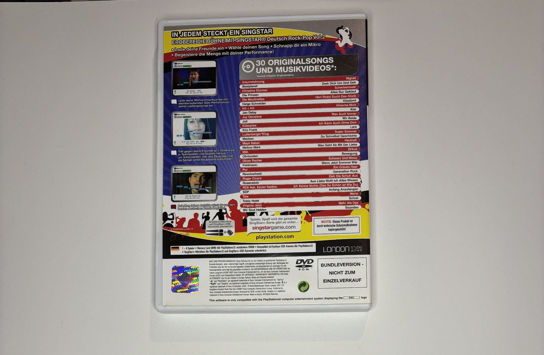 Spiele: PS2 - Singstar Deutsch Rock-pop Vol. 2 – Gebraucht aus Allschwil von Bullach 2