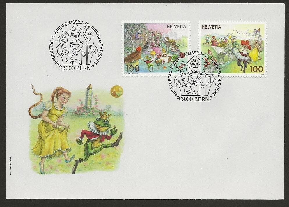 Tutti i francobolli: 2018  Serie Sondermarken Märchen FDC – Usato da Arlesheim venduto da kuhnphila
