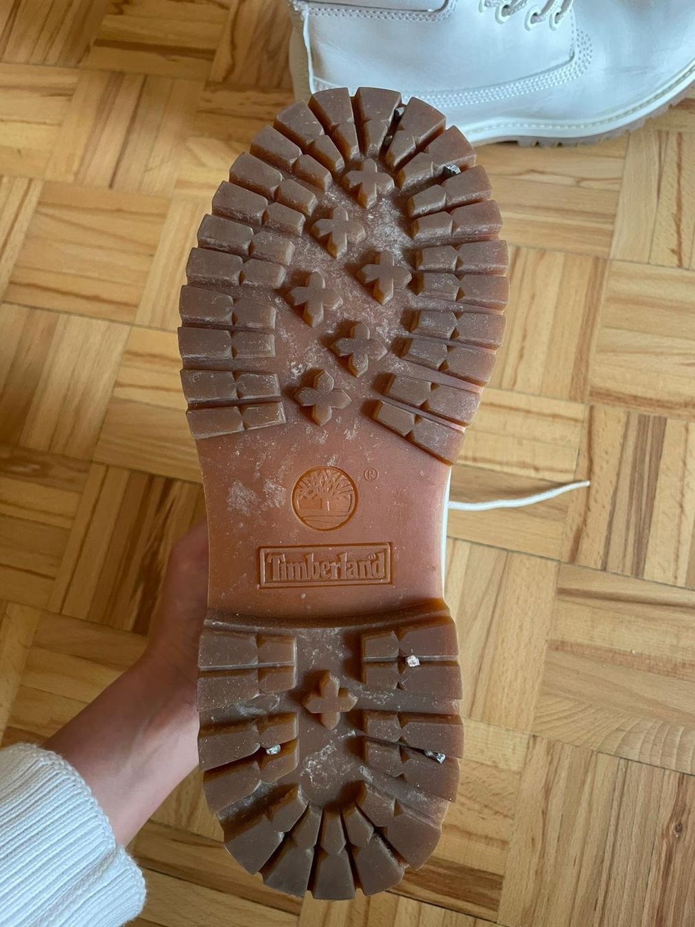 Timberland Scarpe da donna: Timberland Lederstiefel grau – Usato da Basel venduto da luc_m799 2
