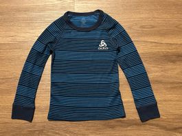 Odlo Thermo Sport Shirt, Grösse 104, blau gestreift