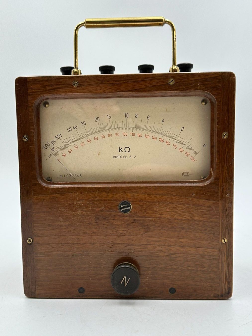 Misurare: Widerstandsmessgerät mit Holzgehäuse, Hartmann & Braun – Usato da Luzern venduto da Lager6640