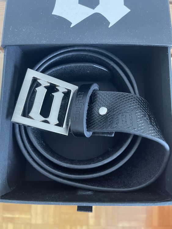Ünkut Gürtel Echtleder schwarz Grösse M (110cm) 2