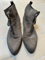 Damen Wildleder-Stiefel Braun gefüttert Gr 40