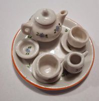 Puppenhaus Servide, Porzellan, vintage, 9-teilig