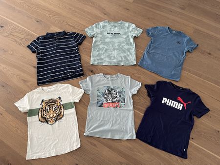 6 T-Shirts für Jungen in Grösse 146