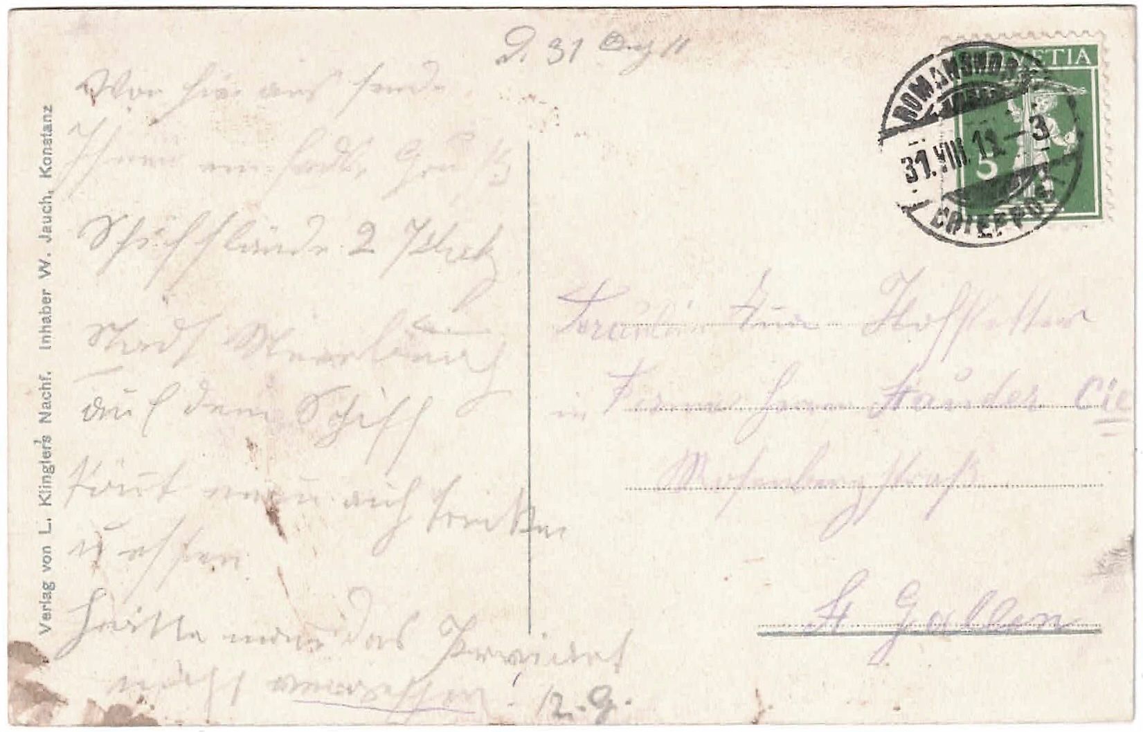 Cartes postales: Gruss aus KONSTANZ ca. 1910 (D) – D'occasion à Oberdorf BL par Hopfehuepfer 1