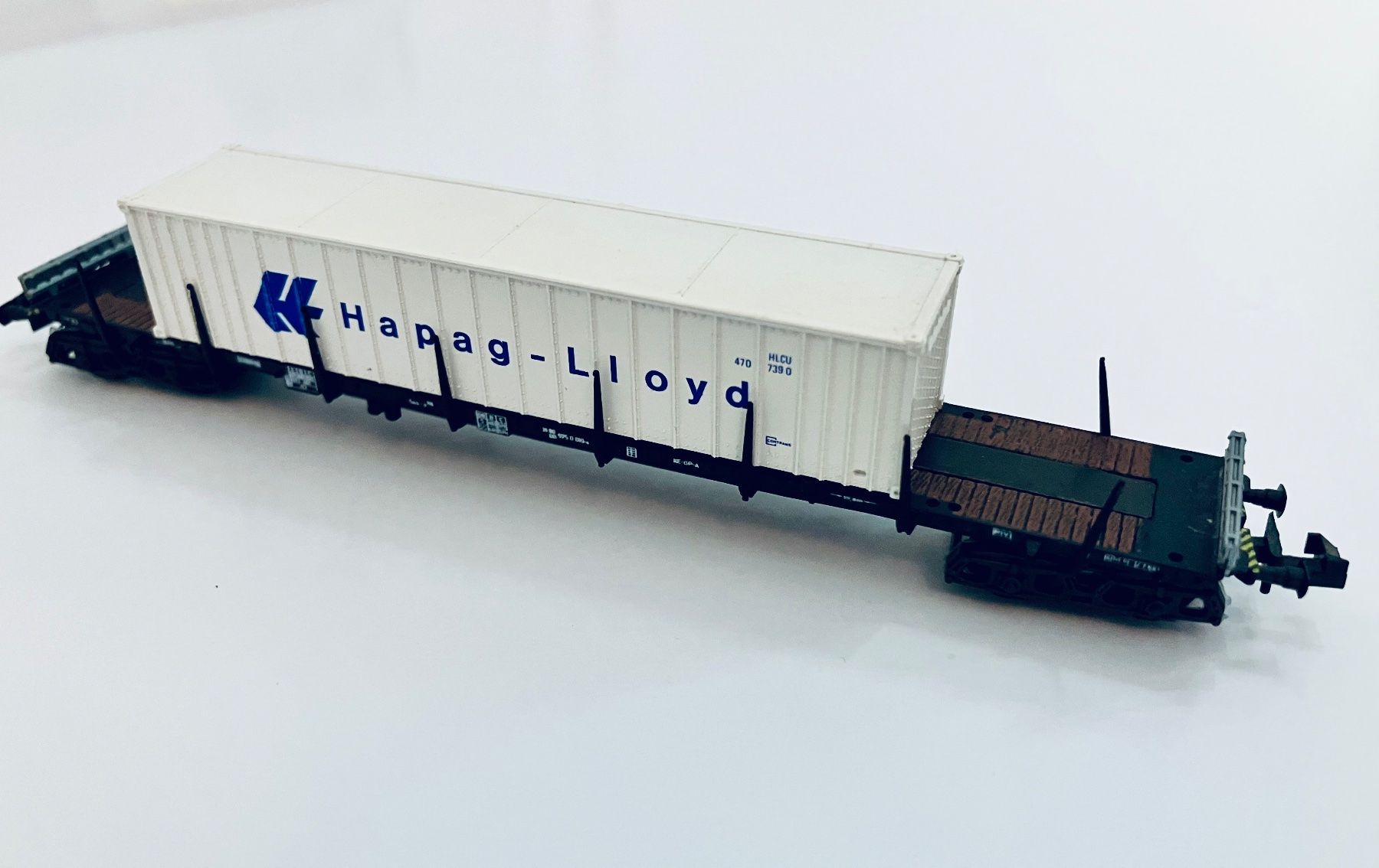 Roco Modellini di ferrovie: ROCO HAPAG LlOYD Runggenwagen SPUR N – Usato da Oberbuchsiten venduto da Orsetto24 2