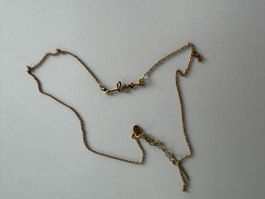 Goldige Halskette mit "Love"-Anhänger, Stainless Steel, neu