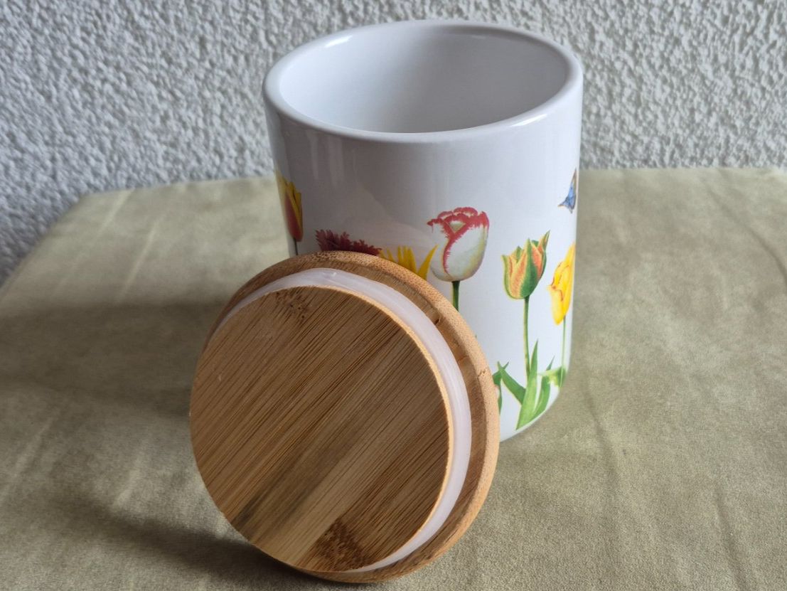 Behälter & Ähnliches: Vorratsdose mit Tulpendekor – Gebraucht aus Eggersriet von Fredb 3