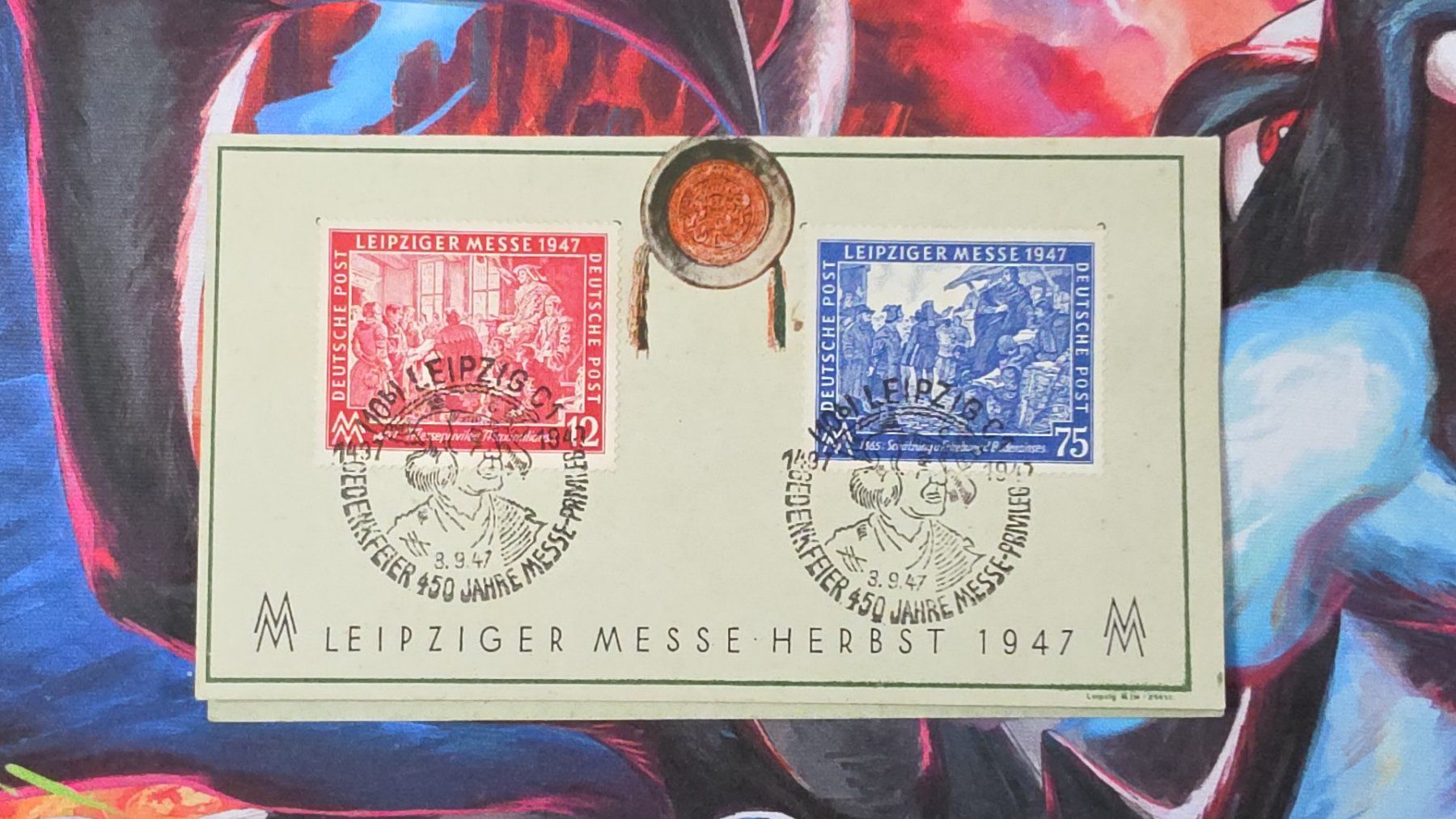 Tutti i francobolli: CL35 Document + Timbre Allemagne 1947 – Usato da Cousset venduto da Patrick_Collections