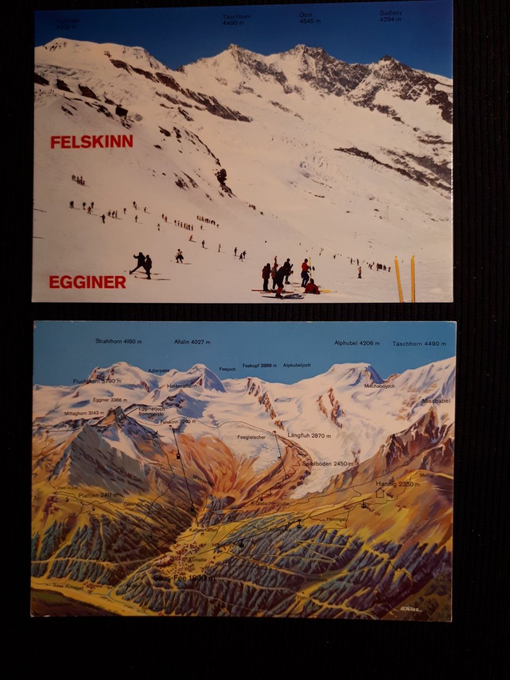 Cartoline postali: 2 AK SAAS-FEE – Usato da Ponto Valentino venduto da giorgia06