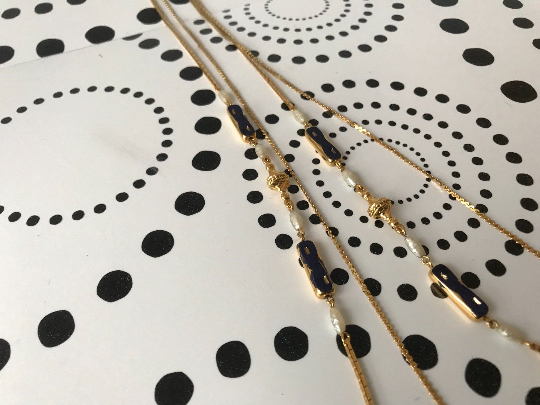 Catenine: Superbe collier vintage doré et perles, élégant !!! – Usato da Epalinges venduto da dream-watch 5