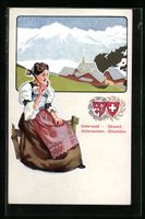 Unterwald-Obwald, Wappen, junge Frau in 