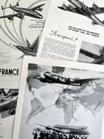 Air France - 4 alte Werbungen / Anciennes réclames 1947/51