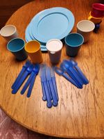 Tupperware Set 5x Teller 6x Becher 5x Besteck