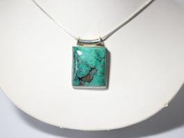 Pendentif / Anhänger RECTANGLE • Echter Türkis / Turquoise