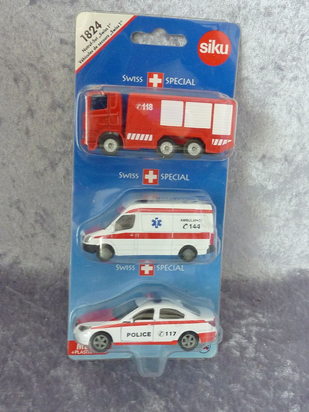Siku Modellini d'auto: Notruf Set Swiss 1  1824 Siku – Nuovo e nell'imballaggio originale da Dürrenäsch venduto da Cobra1ch