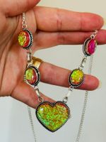 Triplet Opal Gemstone Ethnic Handmade Necklace Jewelry