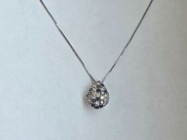 18 Karat Gold Diamanten Anhänger mit Saphire Wunderschön