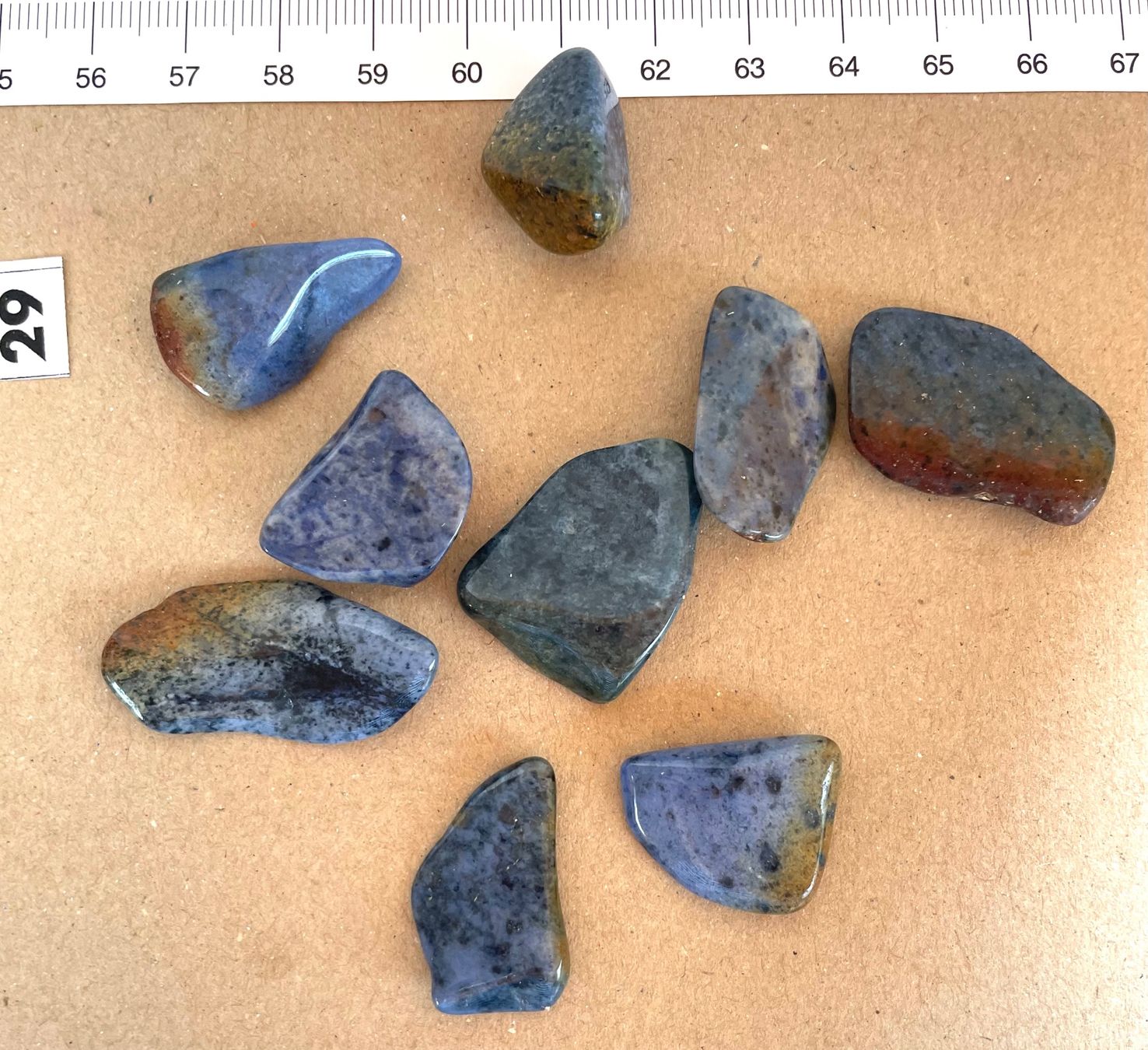 Edelsteine: Trommelsteine  Sodalit     top Farben       LOT – Neu und originalverpackt aus Leuggern von gemshow