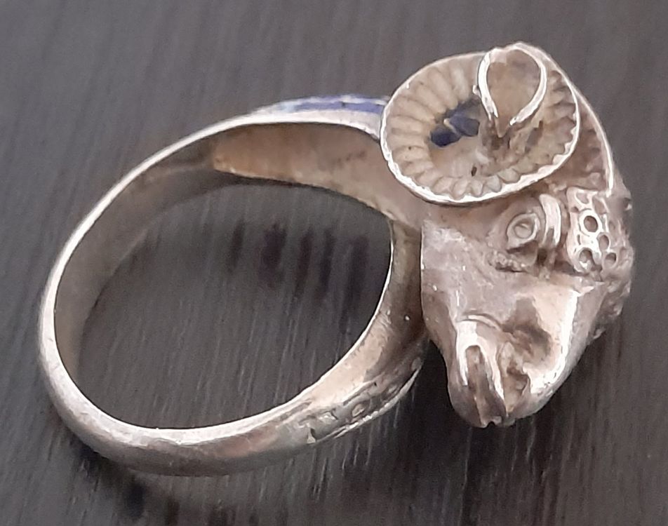 Ancien bijoux bague en argent massif taille 54